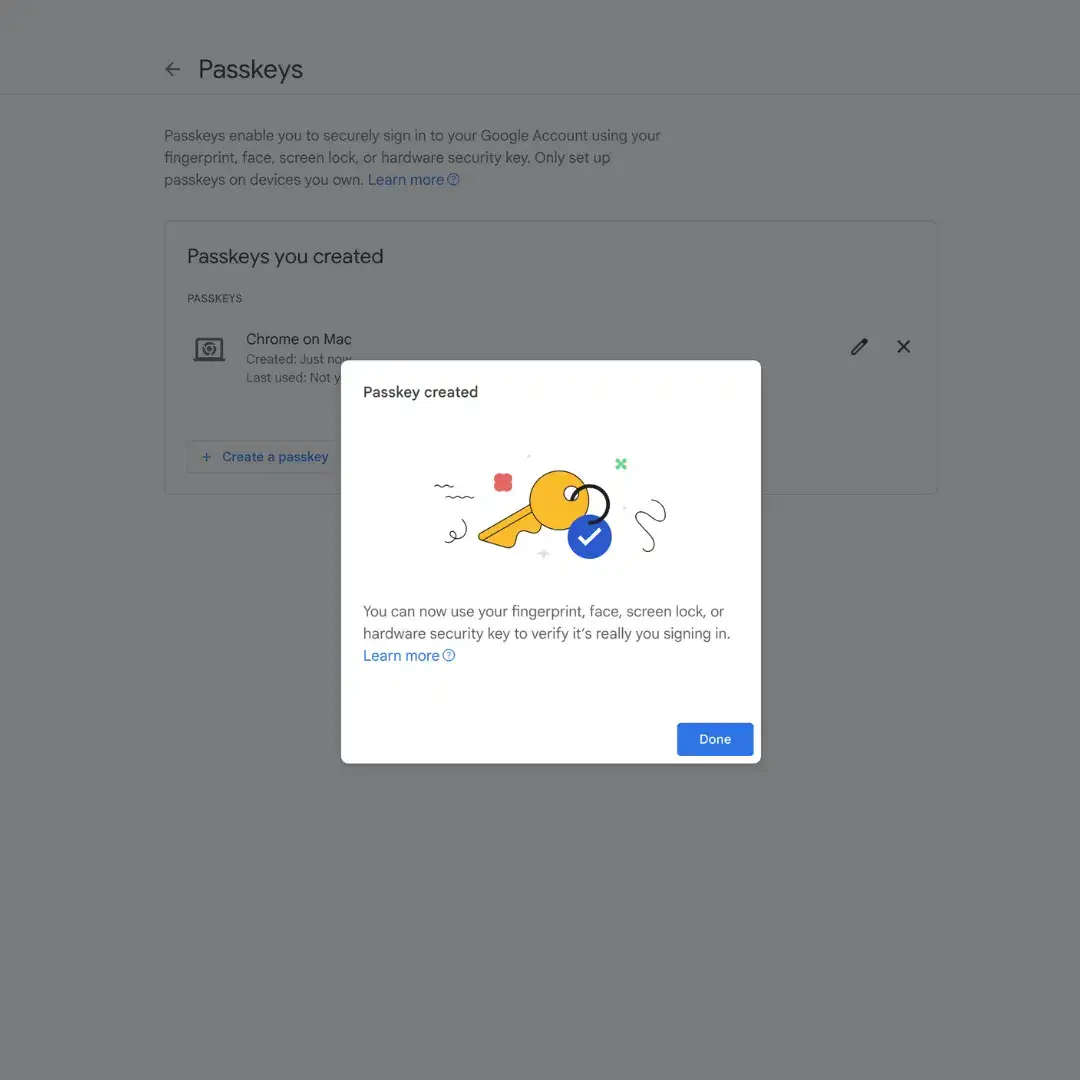 Google-Passkeys